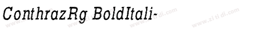 ConthrazRg BoldItali字体转换